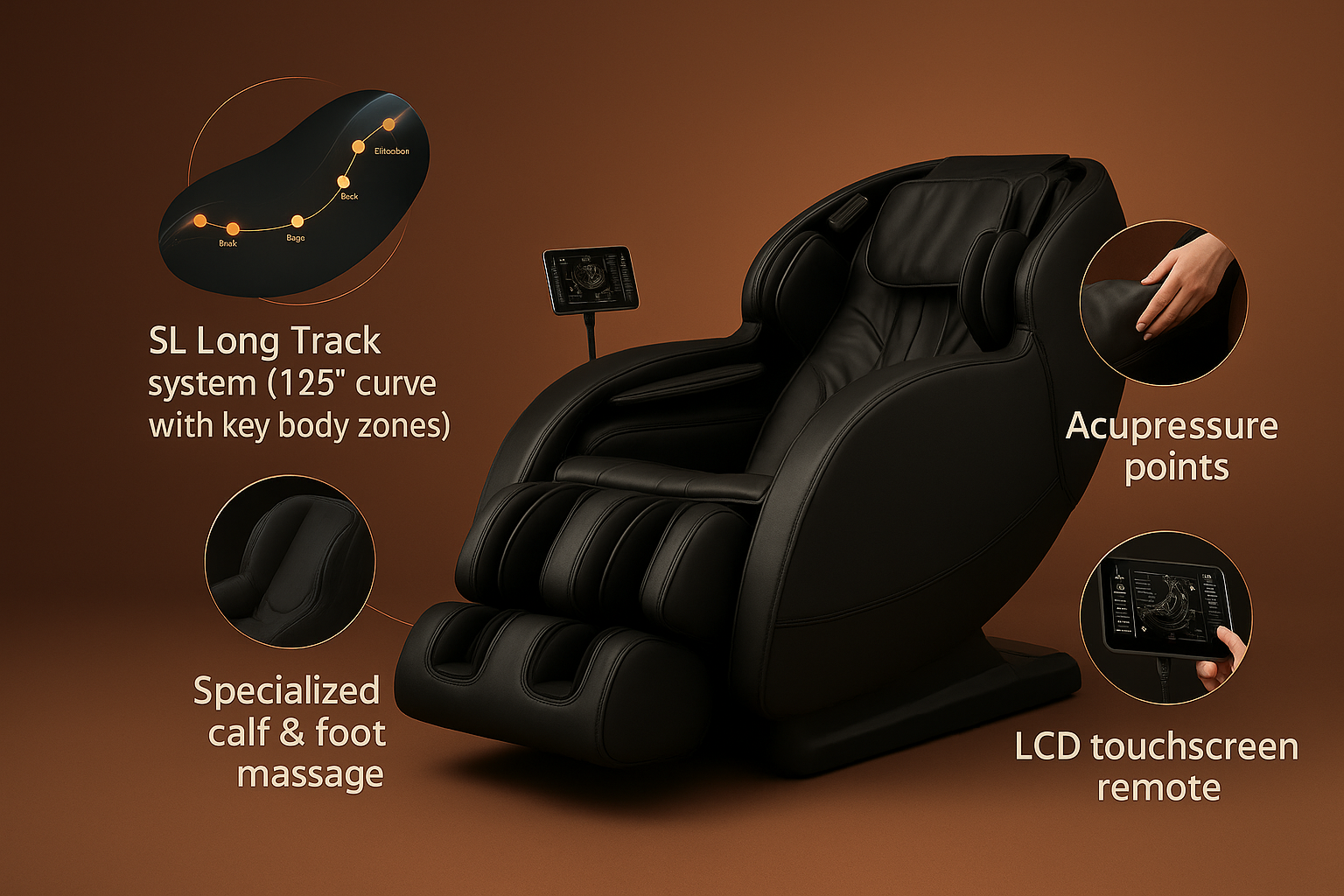 Dios 6800 Premium Massage Chair with Advanced Features