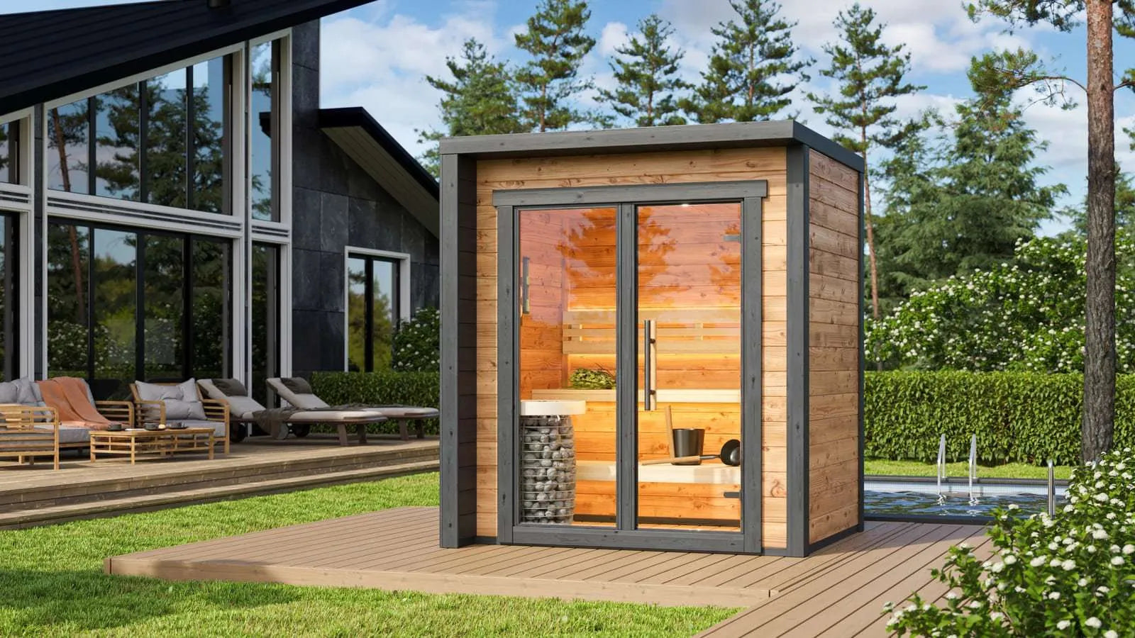 Tiny Thermowood Cube Sauna Kit Cubo XXS