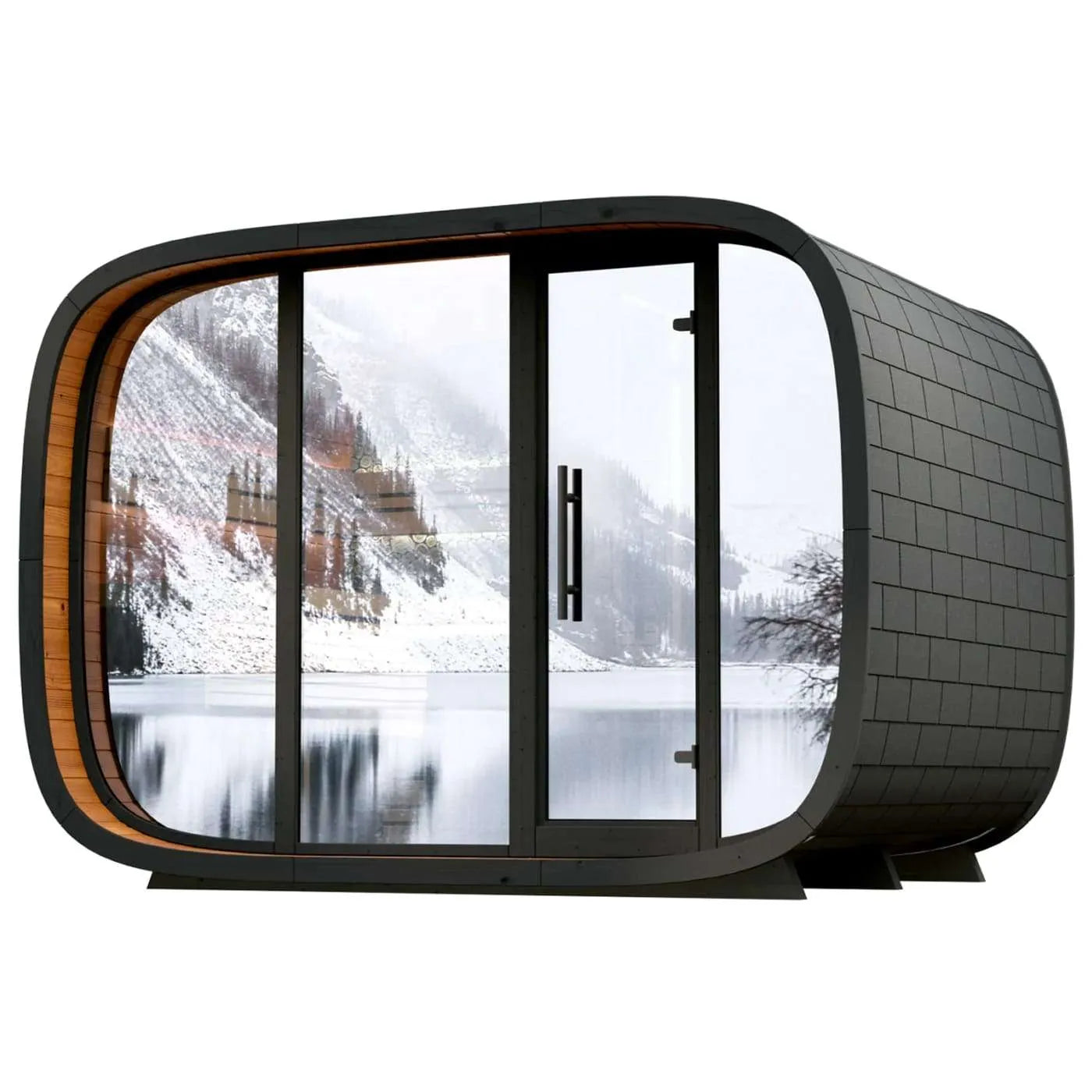 Thermowood Round Cube Double-Room Outdoor Sauna 2.6