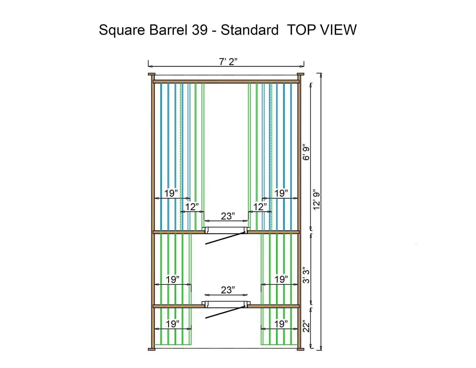Thermowood 2-room Square Barrel Sauna SQ 39